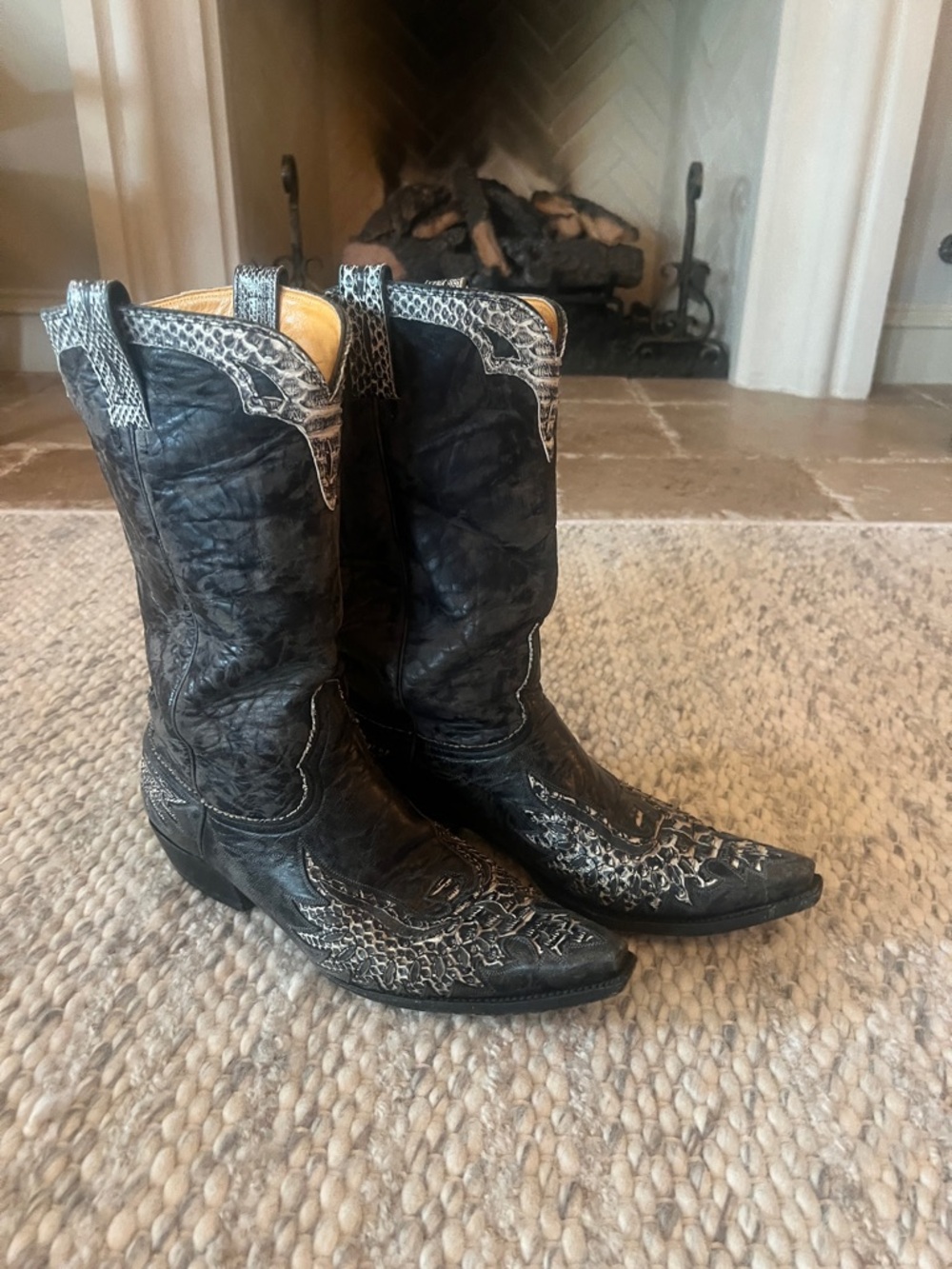 Old Gringo Black and White Western Boots-men’s sz 10.5